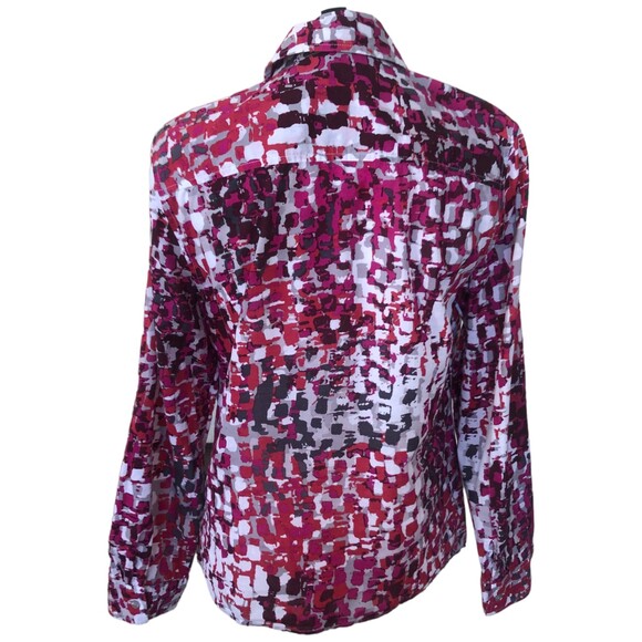 Ann Taylor 100% Long Sleeve Cotton Button Up Office Shirt Blouse Size 10 - Picture 3 of 9